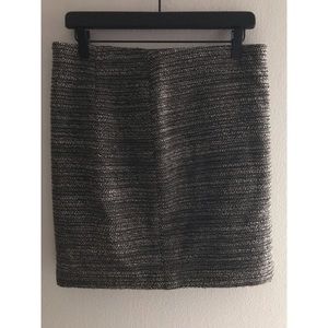 Ann Taylor Size 6 Wool Blend Skirt Brown and White